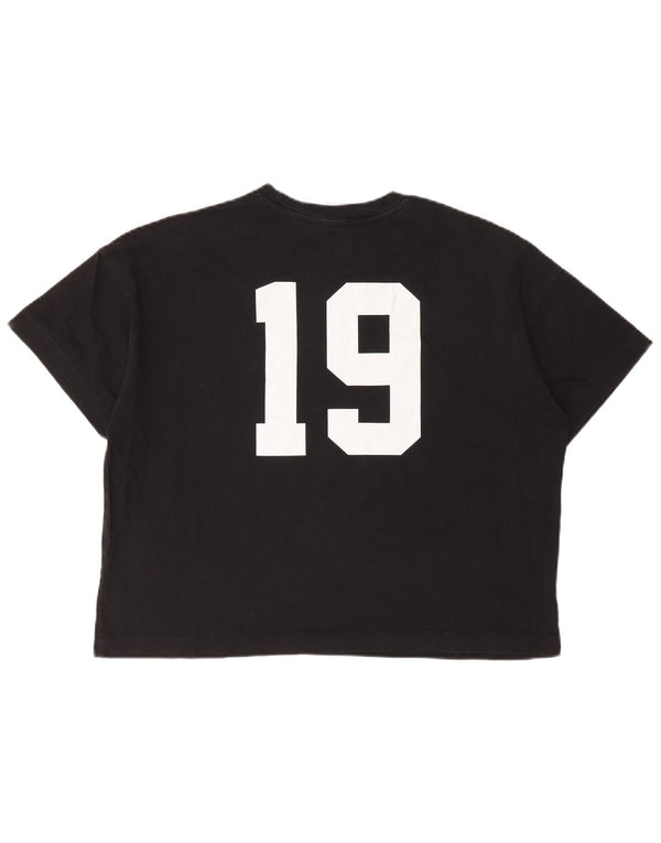 CHAMPION Ženska majica kratkih rukava prekomjerne veličine UK 10 Mala crna