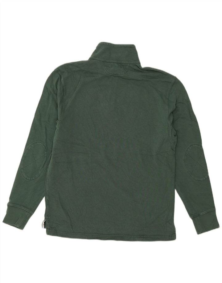 J. Crew muška majica s izrezom s patentnim zatvaračem Mali zeleni pamuk