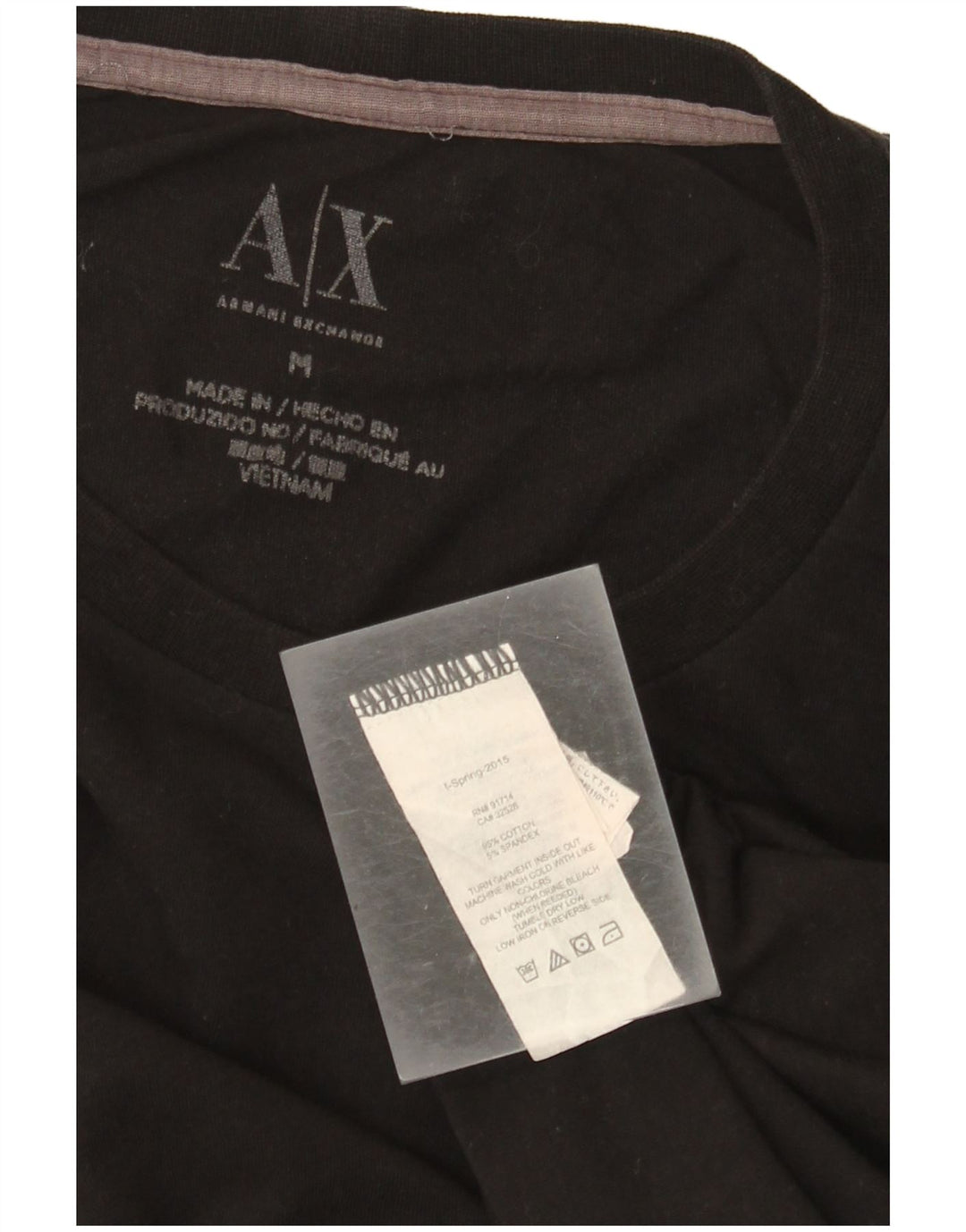 Armani Exchange muška grafička majica kratkih rukava Srednji crni pamuk