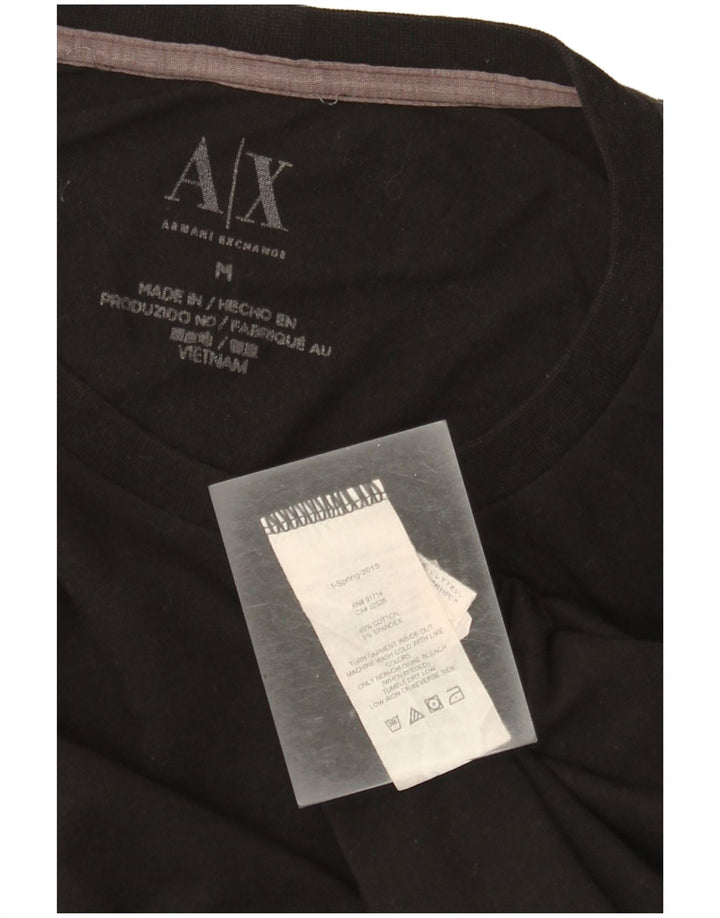 Armani Exchange muška grafička majica kratkih rukava Srednji crni pamuk