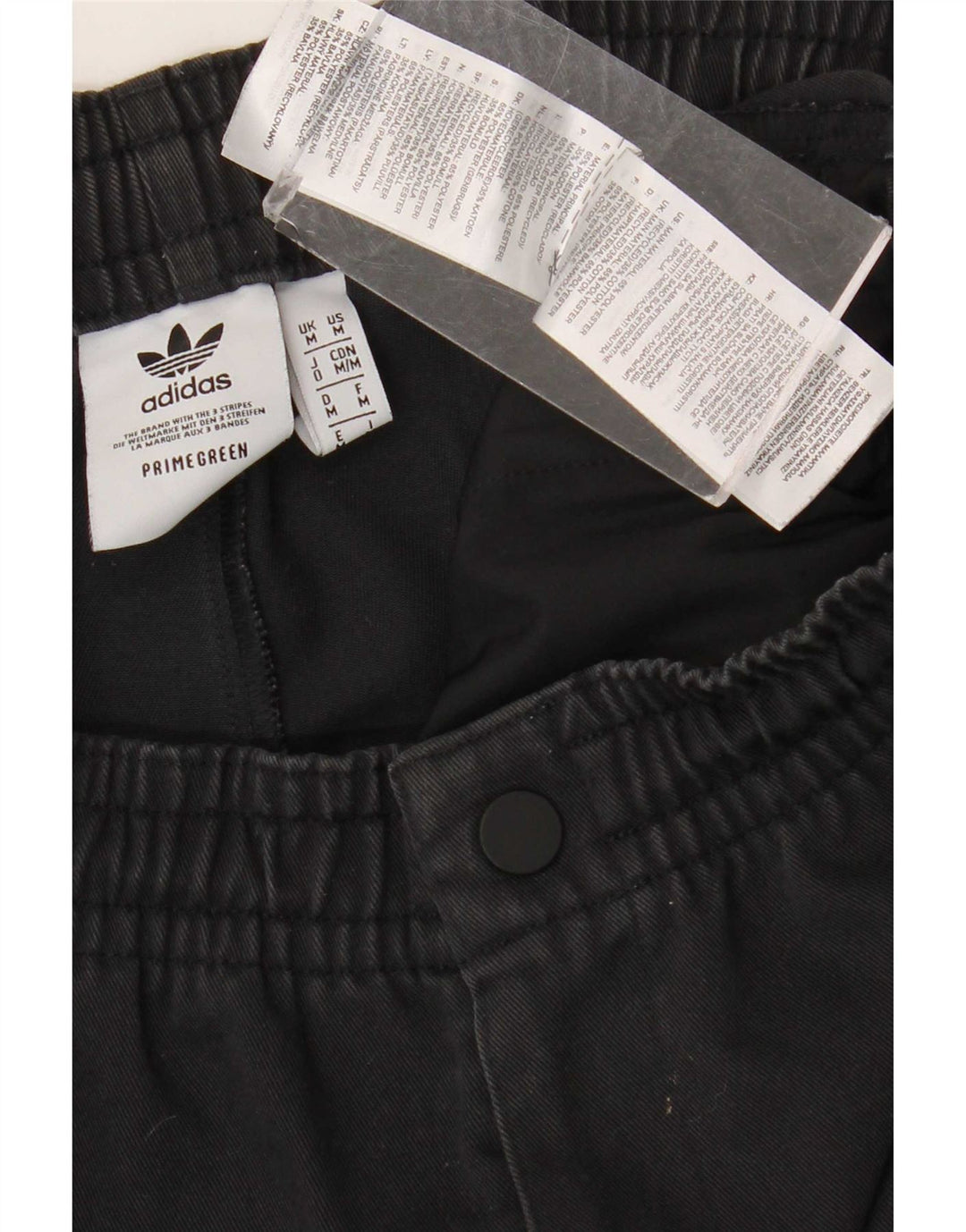 Adidas muške sužene ležerne hlače srednje veličine W32 L26 crni poliester