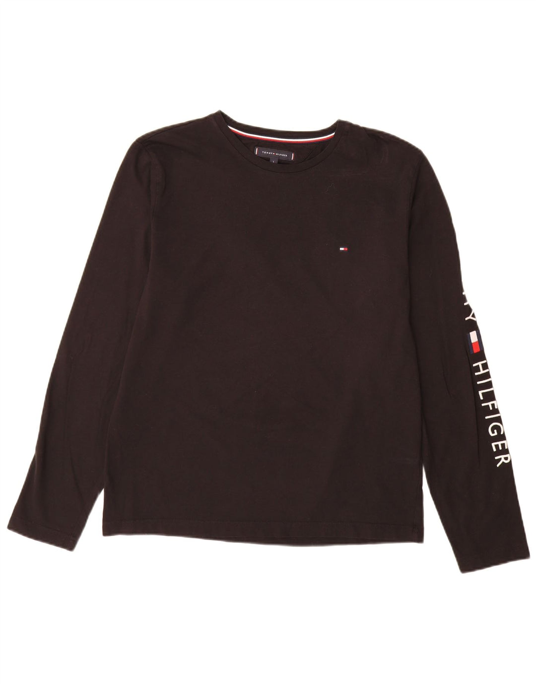 Tommy Hilfiger muška majica dugih rukava s grafikama, veliki crni pamuk