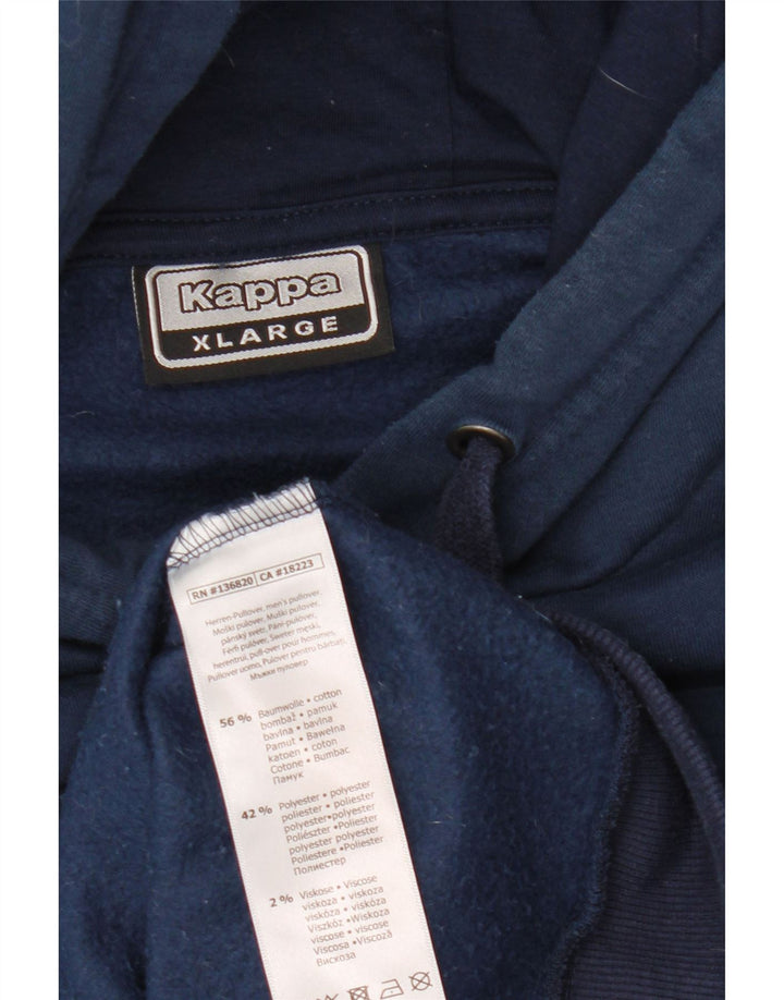 Kappa muška majica s kapuljačom XL tamnoplavi pamuk