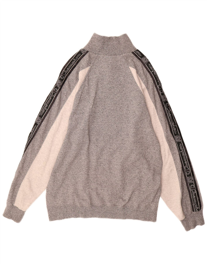 CHAMPION Muška majica s izrezom s patentnim zatvaračem, velika siva boja