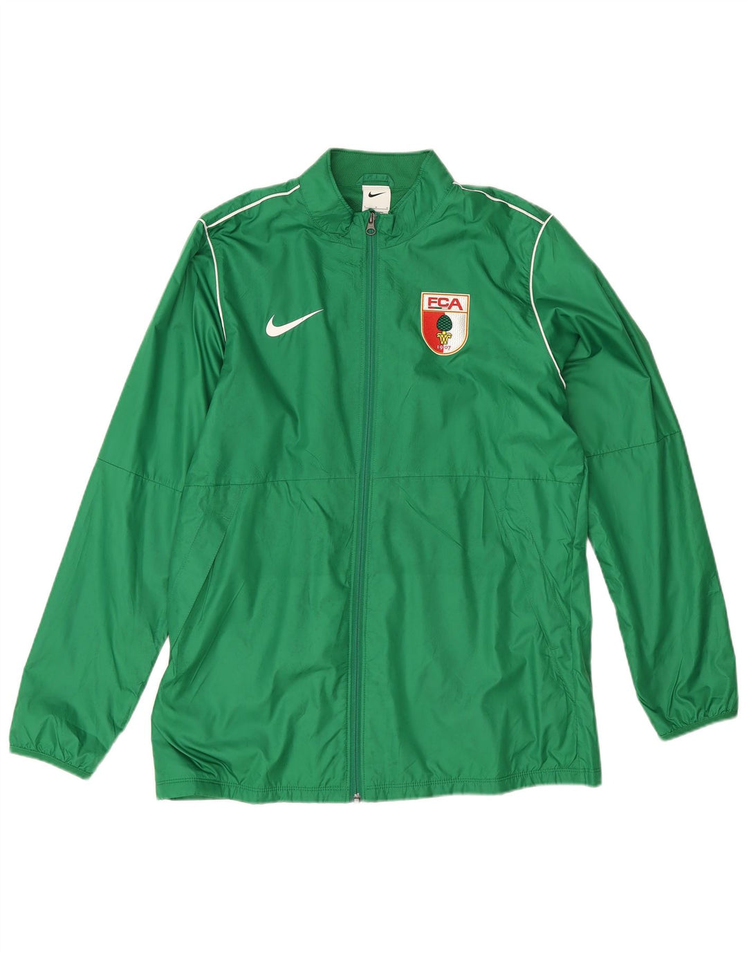 Nike Mens FC Augsburg Gornja jakna trenirke Veliki zeleni poliester