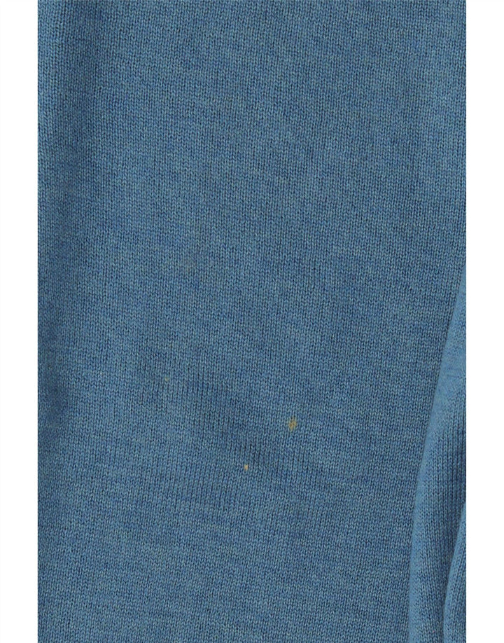 VINTAGE Womens Turtle Neck Jumper Sweater UK 14 Medium Navy Blue Wool Vintage Vintage and Second-Hand Vintage from Messina Hembry 
