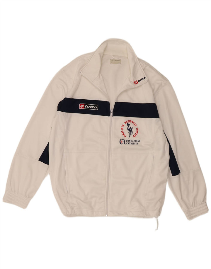 Lotto muška trenirka s grafičkim motivima, gornja jakna XL, bijeli poliester u boji