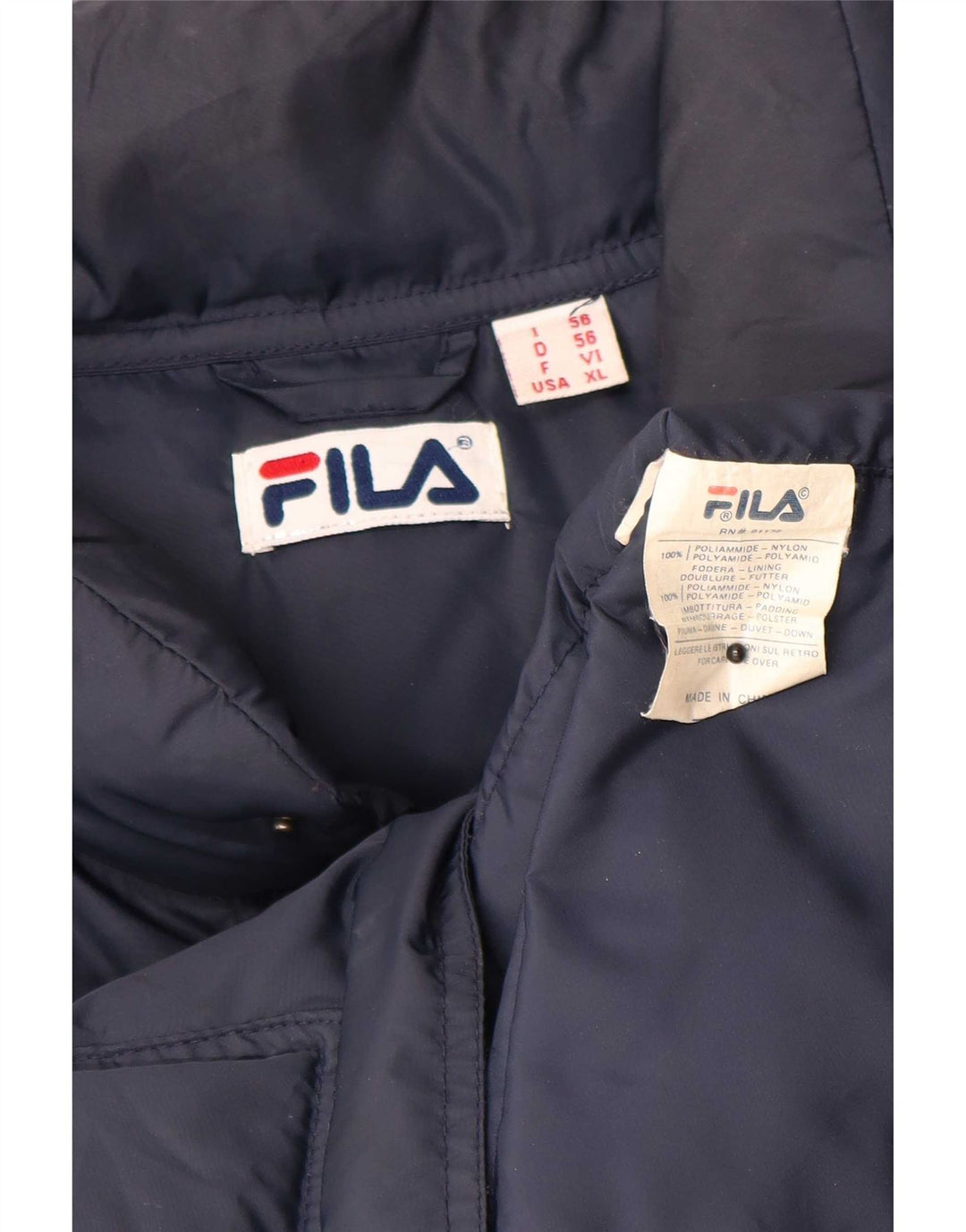 Fila muška podstavljena jakna IT 56 XL tamnoplavi poliamid