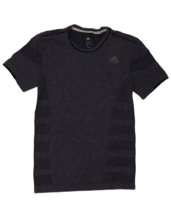 Adidas muška majica kratkih rukava za trčanje mala tamnoplava na pruge