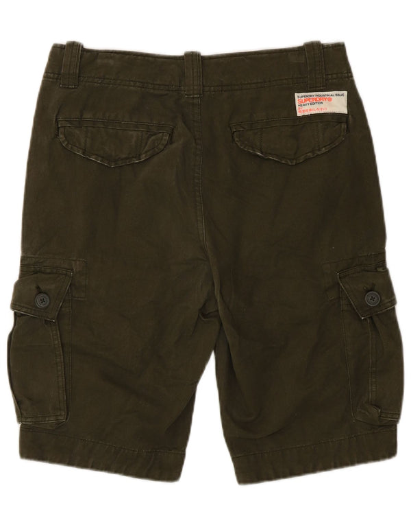Superdry muške kargo kratke hlače male W29 kaki pamuk