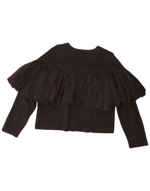 Zara ženski kratki džemper UK 16 Veliki crni pamuk