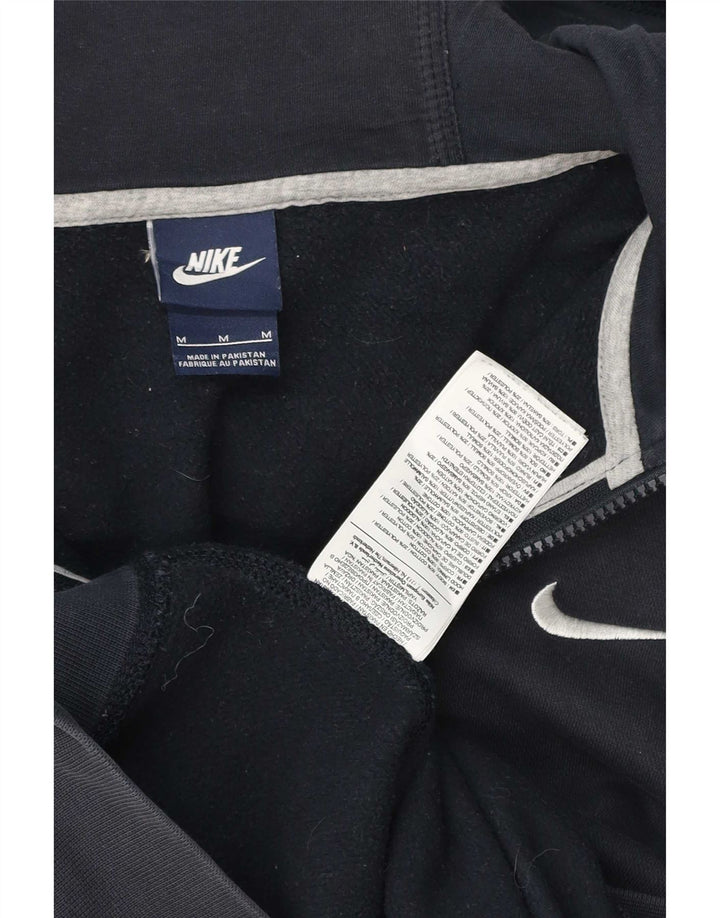 Nike muški pulover s kapuljačom na patentni zatvarač srednje tamnoplavi pamuk