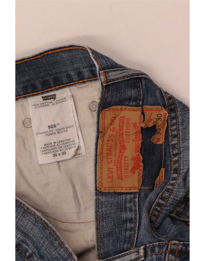 Levi's muške 505 ravne traperice W30 L30 plavi pamuk