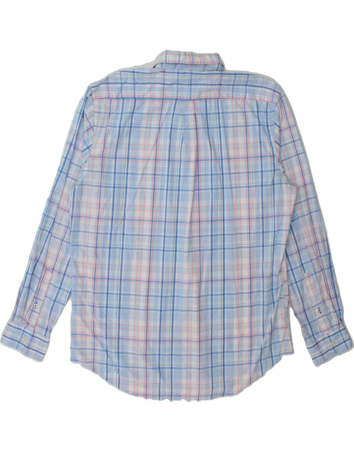 IZOD Mens Shirt Large Blue Check Cotton Vintage Izod and Second-Hand Izod from Messina Hembry 