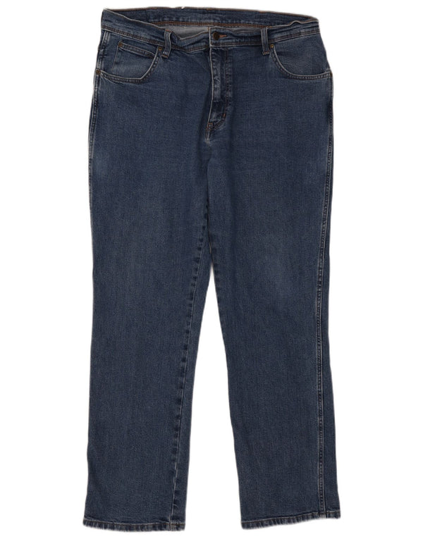 Wrangler muške ravne traperice regularnog kroja W38 L32 plavi pamuk