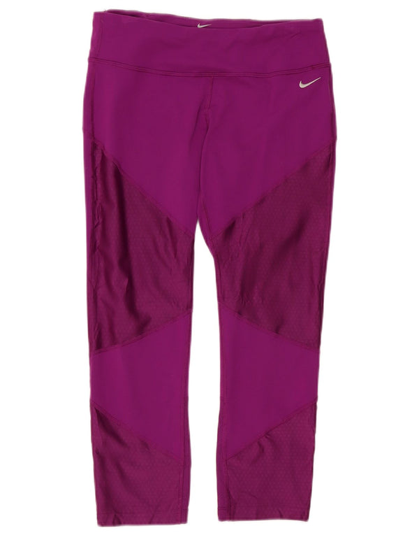Nike ženske Capri tajice UK 12 srednje ljubičaste najlonske boje