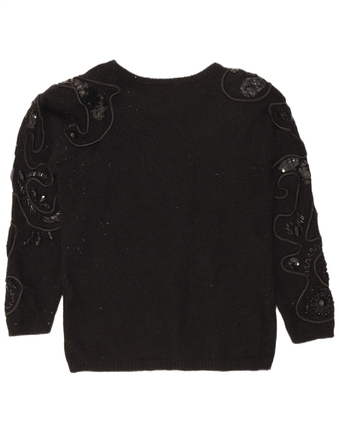 I.B Diffusion ženski džemper s morskim izrezom UK 14 Srednja crna svila