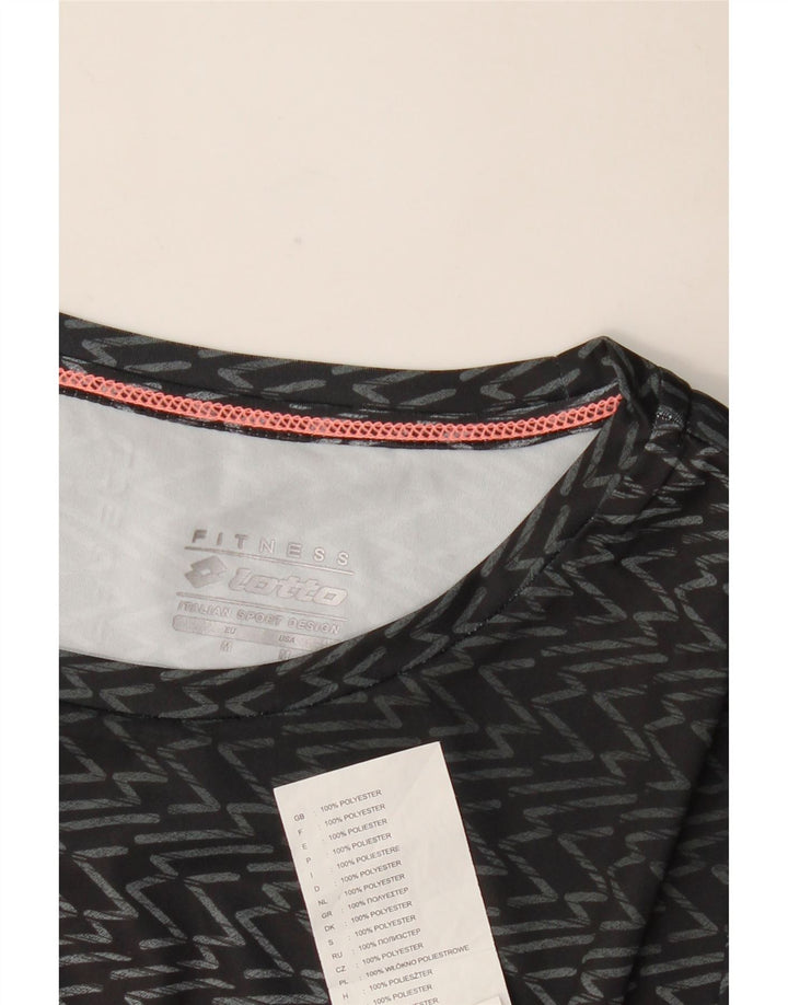 Lotto ženska majica kratkih rukava UK 12 srednji crni ševron poliester