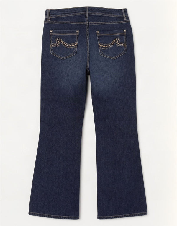 Marks & Spencer ženske traperice Bootcut UK 16 Large W36 L30 tamnoplave