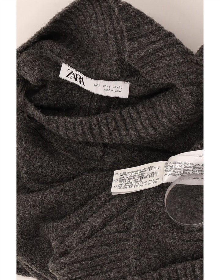 Zara ženski kratki džemper s kornjačičastim ovratnikom UK 16 Large Grey