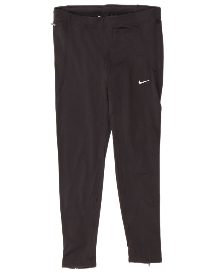 Nike Ženske Dri Fit Leggings UK 12 Srednje crni poliester