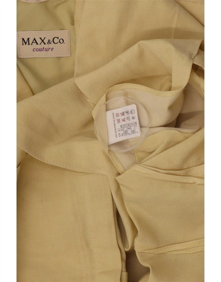 Max&Co. Ženska jakna sa 4 gumba UK 14 Srednje žuta svila