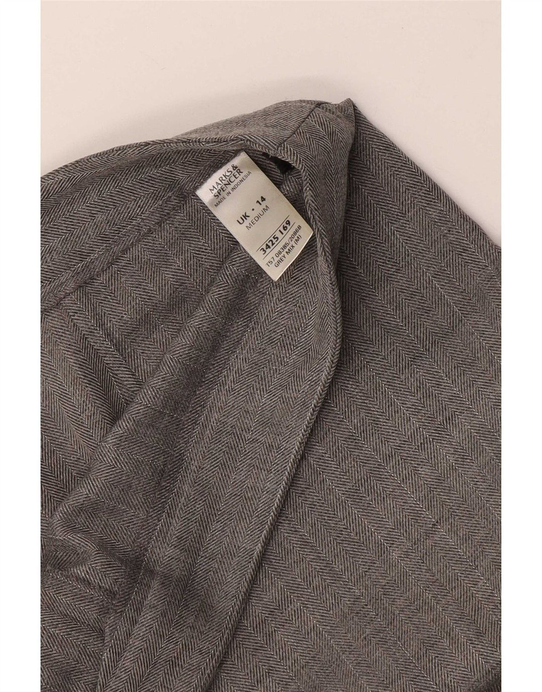 Marks & Spencer ženske odijelne hlače UK 14 srednje W32 L28 sive riblja kost