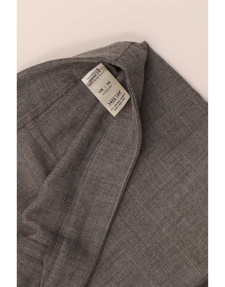 Marks & Spencer ženske odijelne hlače UK 14 srednje W32 L28 sive riblja kost