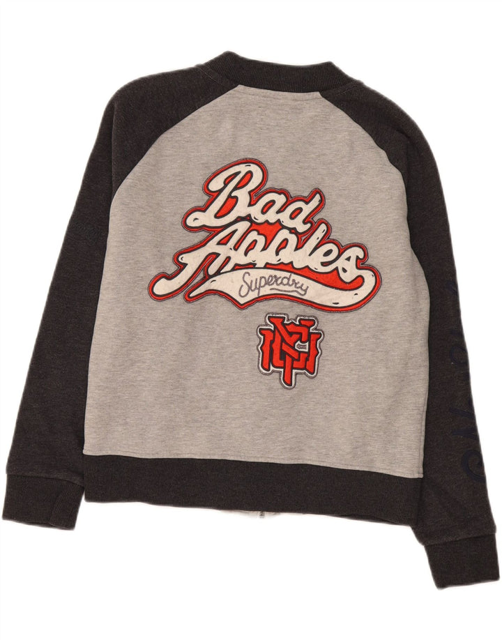 Superdry ženska gornja jakna trenirke s grafičkim motivima UK 14 Large Gray Colourblock