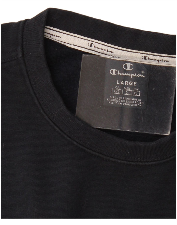 Veliki muški džemper s grafičkim motivima Champion tamnoplavi