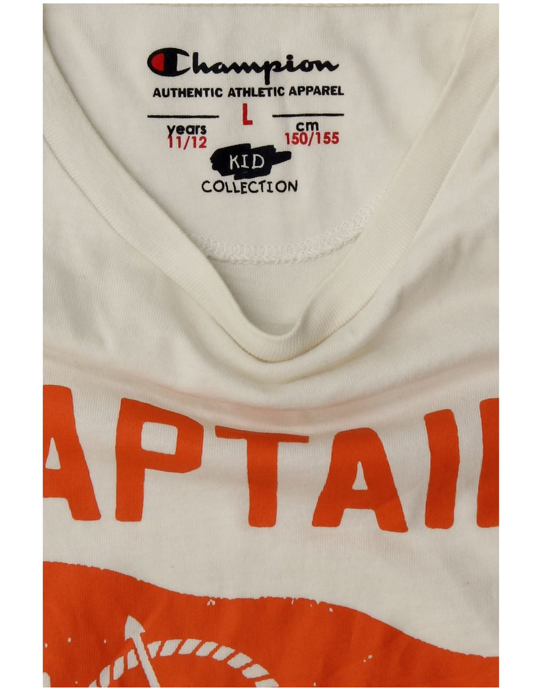 CHAMPION Boys Graphic Vest Top 11-12 Years Large White