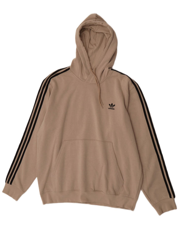 Adidas muška majica s kapuljačom XL bež pamuk