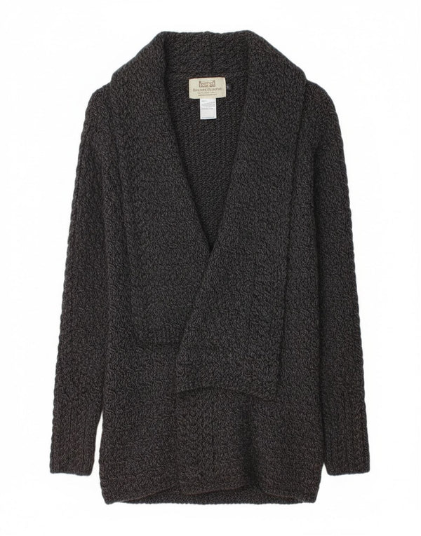 Aran Islands Ženski dugački otvoreni kardigan pulover UK 14 Large Grey Flecked