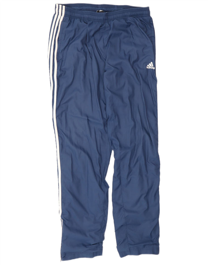 ADIDAS Mens Tracksuit Trousers Large Navy Blue Polyester