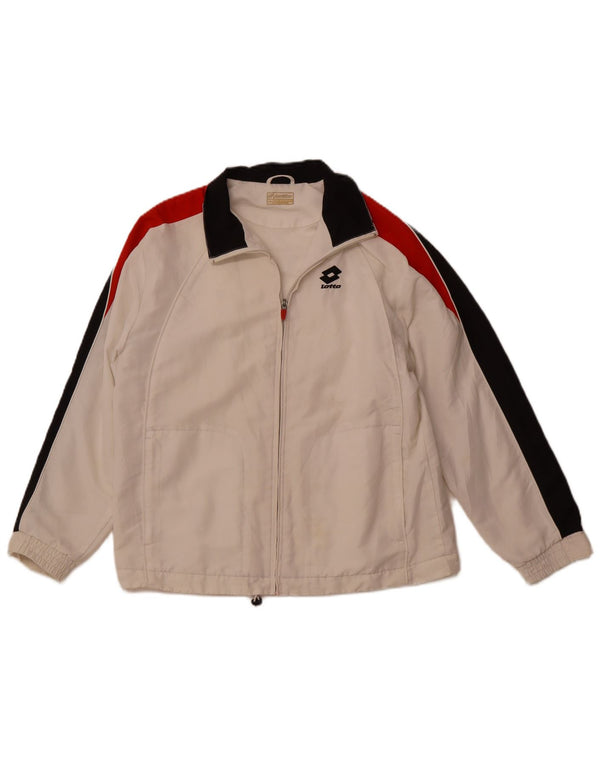 LOTTO ženska gornja jakna trenirke UK 16 veliki bijeli poliester u boji