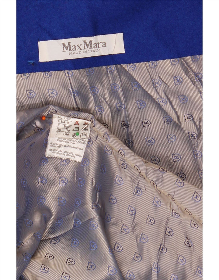 MAX MARA Ženska prevelika jakna s dvostrukim kopčanjem UK 10 Small Blue