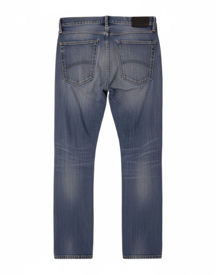 TOMMY HILFIGER Mens Distressed Straight Jeans W32 L34 Blue