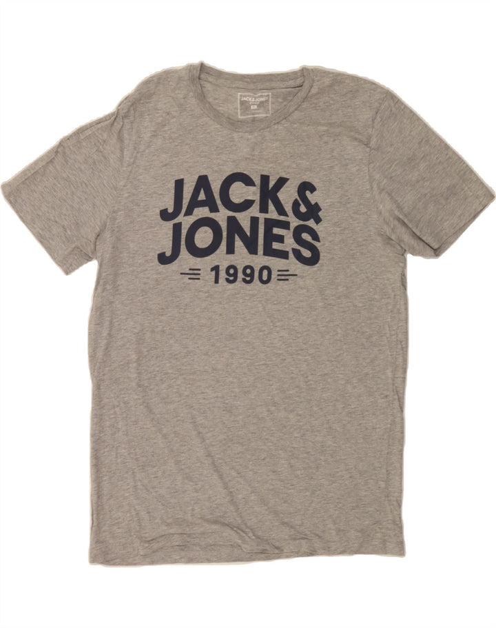 JACK & JONES Mens Graphic T-Shirt Top XL Grey Vintage Jack & Jones and Second-Hand Jack & Jones from Messina Hembry 