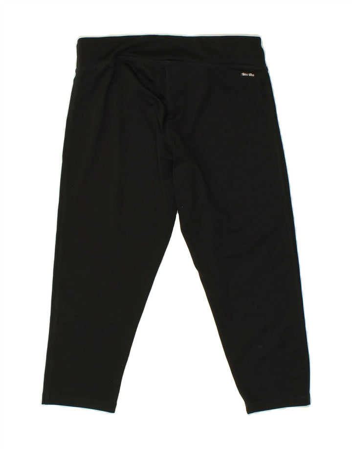 ADIDAS Womens Climalite Capri Leggings UK 12/14 Medium Black Polyester Vintage Adidas and Second-Hand Adidas from Messina Hembry 