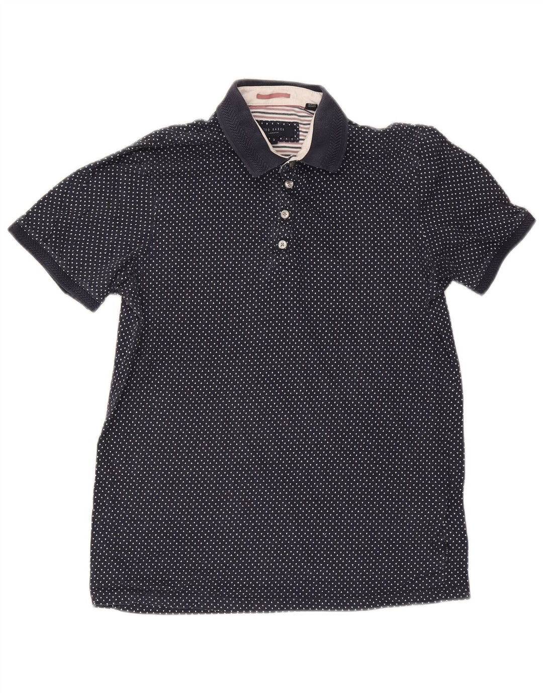 Ted Baker muška polo majica veličina 3, srednje tamnoplavi pamuk na točkice