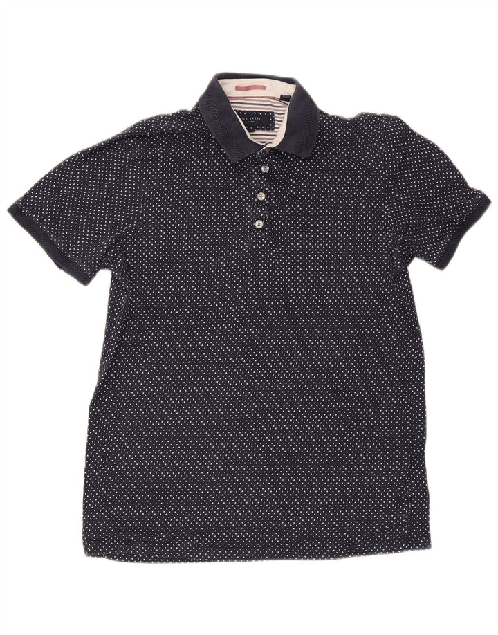 Ted Baker muška polo majica veličina 3, srednje tamnoplavi pamuk na točkice