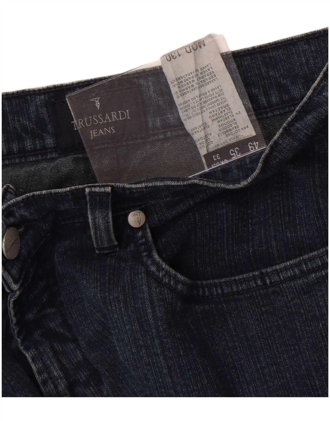 Trussardi muške ravne traperice W33 L27 plavi pamuk