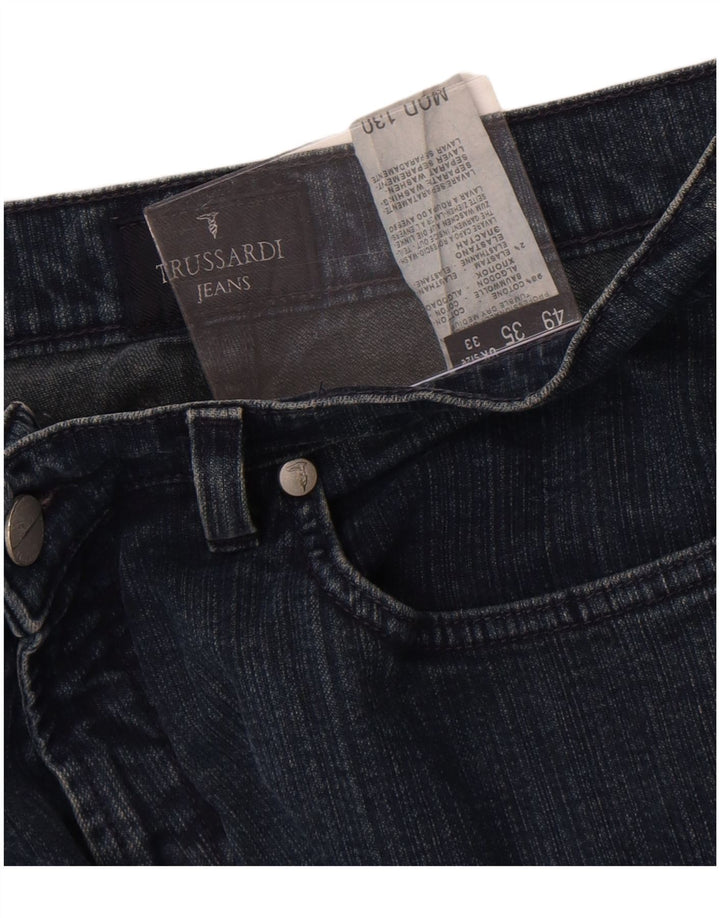 Trussardi muške ravne traperice W33 L27 plavi pamuk