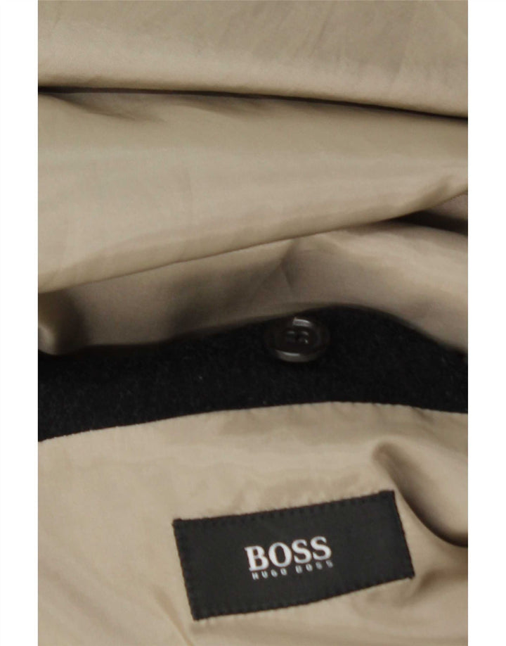 Hugo Boss Mens Overcoat UK 36 Small Black