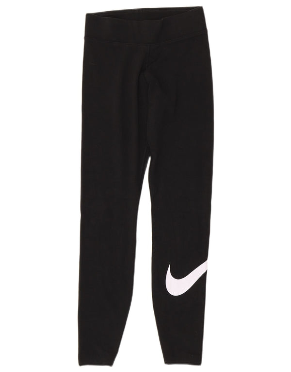 Nike ženske grafičke tajice UK 4 XS crni pamuk