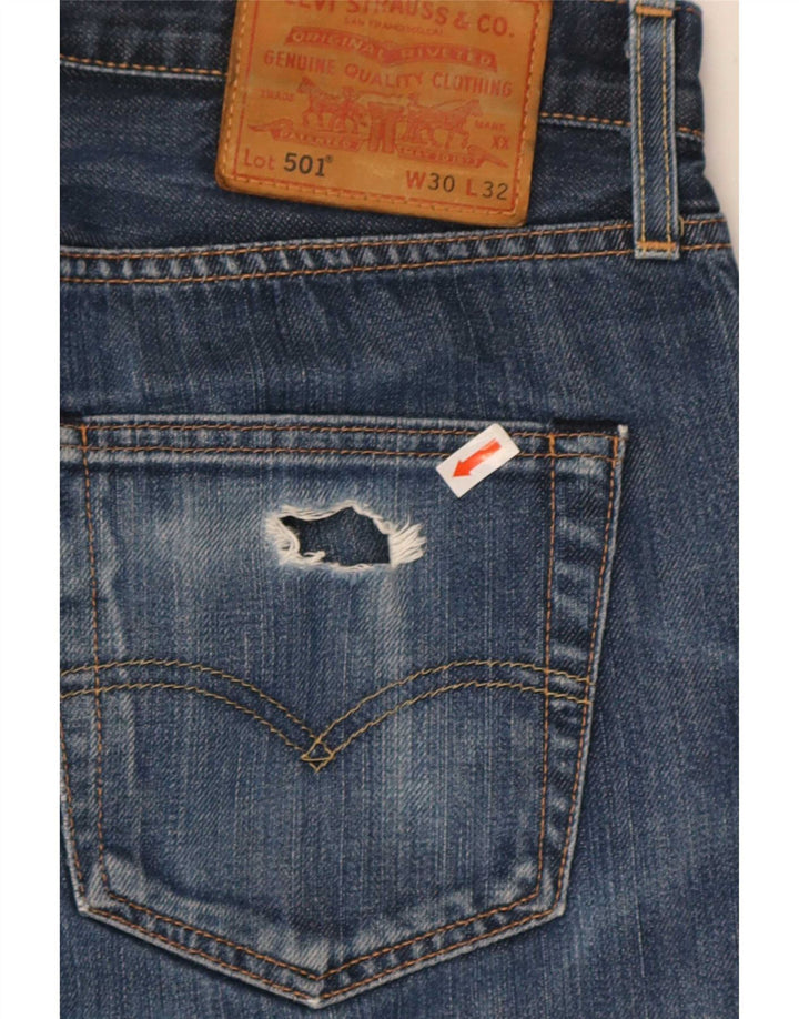 Levi's muške 501 ravne traperice W30 L32 plavi pamuk