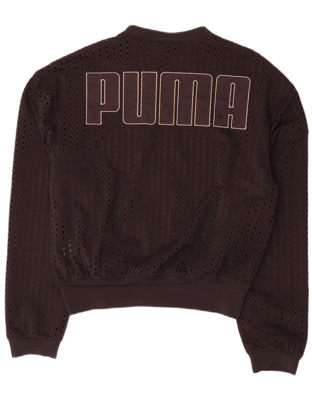 PUMA ženska gornja jakna trenirke prekomjerne veličine UK 10 mala crna