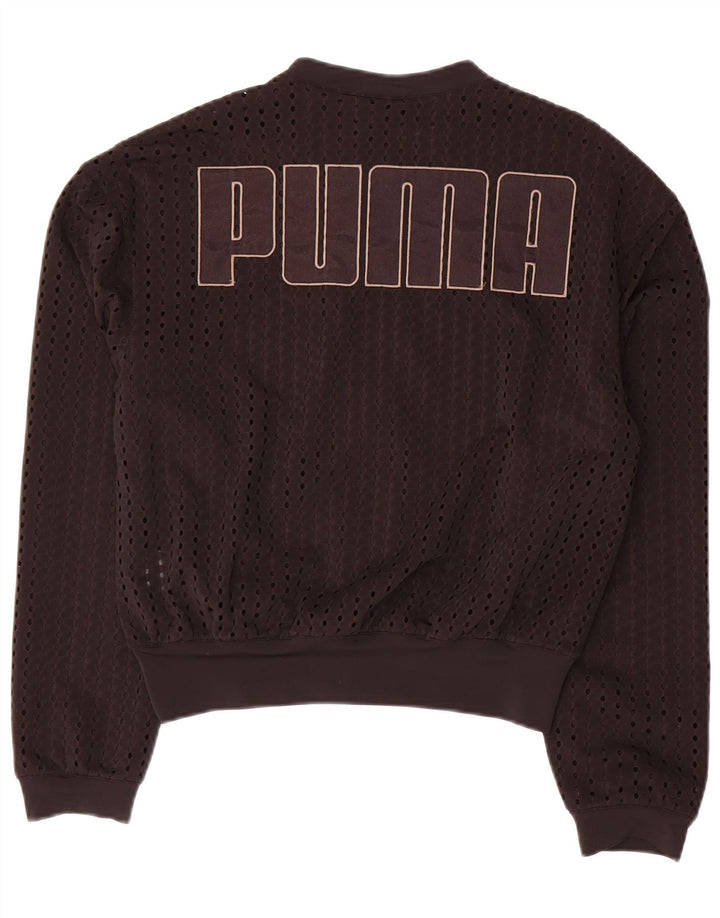 PUMA ženska gornja jakna trenirke prekomjerne veličine UK 10 mala crna