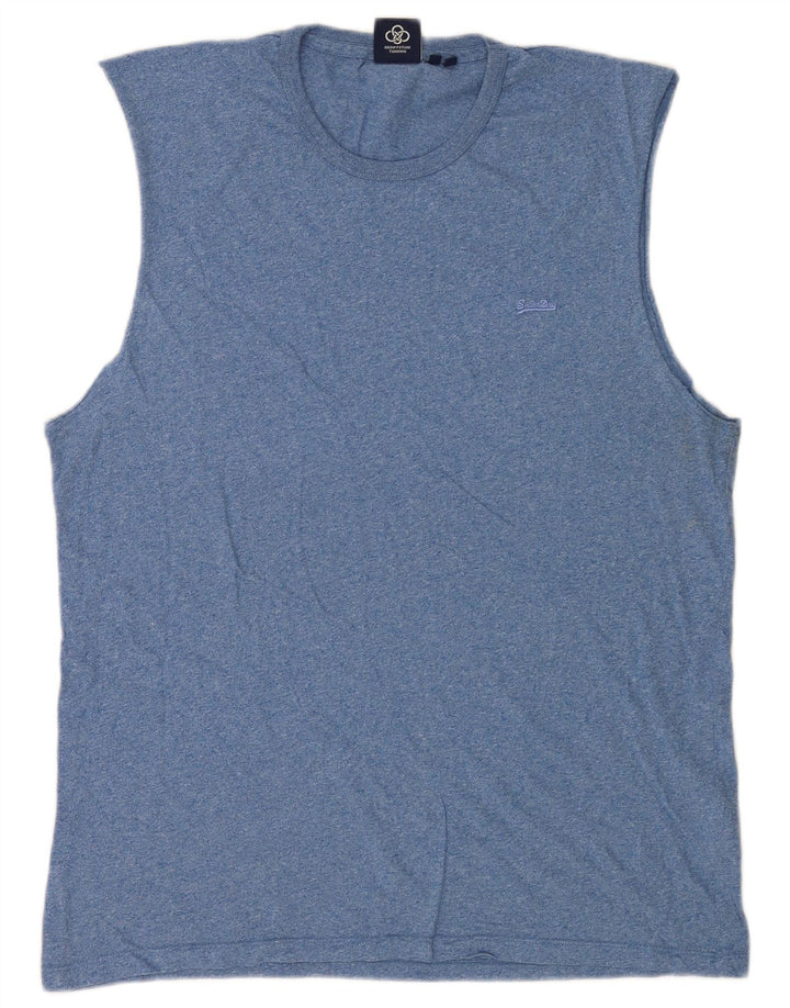 Superdry muški prsluk XL, plavi flekasti pamuk