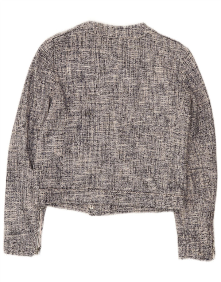 Massimo Dutti ženska jakna sa jaknom s punim patentnim zatvaračem EU 36 XS tamnoplavi pamuk
